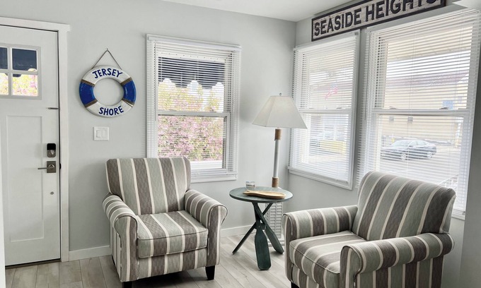 Seaside Heights Apartment | 3rd House to Beach & Boardwalk Luxury Beach Apt Unit #1 Best Location in Town