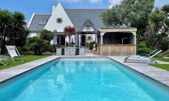 Saint-Pierre-Quiberon House | « A Leau !» Maison 12p 500mètres Côte Sauvagepiscine Chauffée - Wifi- Parking