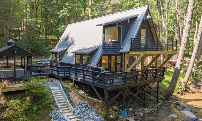 Cashes Valley Cabin | A Simple Song - Creekfront | A-Frame | Hot Tub