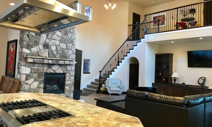 Three Rivers House | A Very Sweet Retreat: The S Fork River is flowing. You can see, hear & touch it!