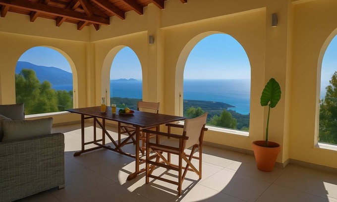 Marathokampos Apartment | Aegean Sea Views-Marathos Retreat, Samos