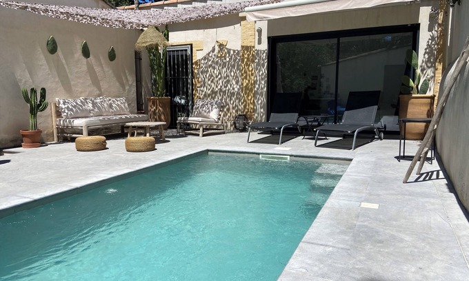 Couronne Urbaine House | Aix house with swimming pool and garden, city centre (Thermal baths)
