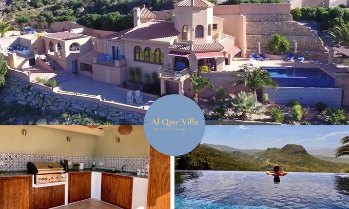 Turre Villa | Al Qasr is a very private villa with an Infinity Pool New Outdoor Kitchen Wifi: