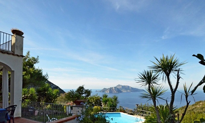 Termini Villa | AMORE RENTALS - Villa Posidonia with Sea View, Swimming Pool and Garden