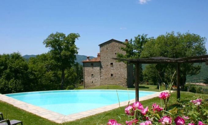 Pieve di Chio Villa | Ancient and majestic medieval tower with private pool and garden. Panoramic position about 3 km from