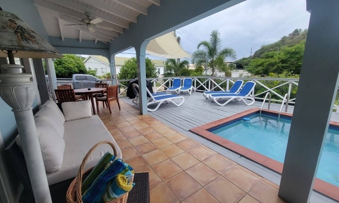 Jolly Harbour Villa | Antigua Villa, Private Pool and Garden, within walking distance to Jolly Beach