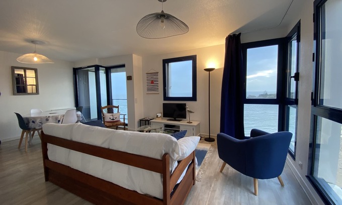 Le Pouldu Apartment | Apartment 4 people SEA FACE - THE POULDU - CLOHARS-CARNOËT4