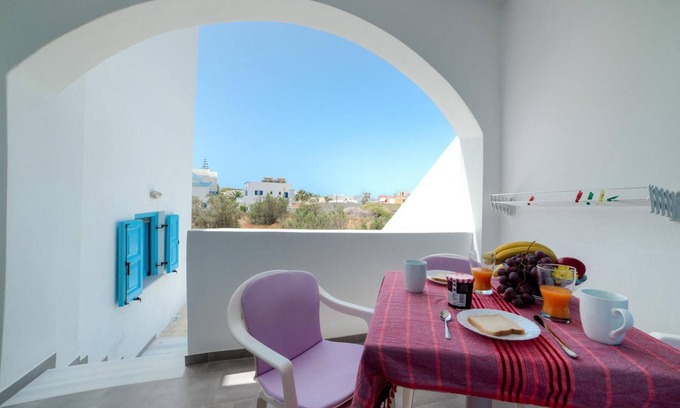 Perissa Apartment | Apartment 'Adelphi 1 65' with Mountain View, Wi-Fi and Air Conditioning