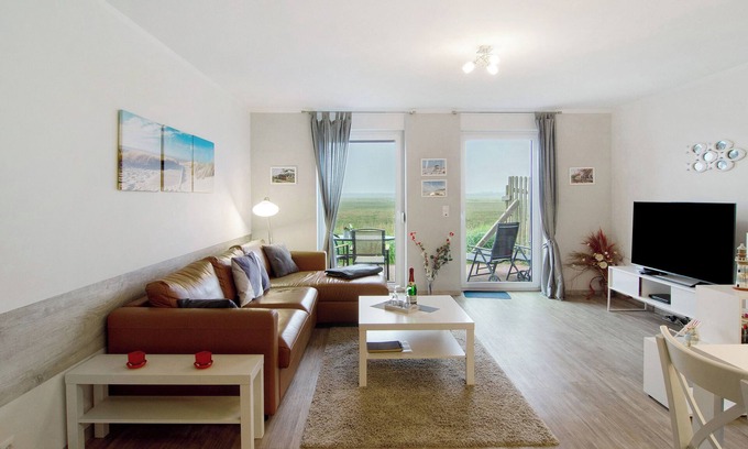 Borkum Apartment | Apartment 'Dünenrose' with Wi-Fi