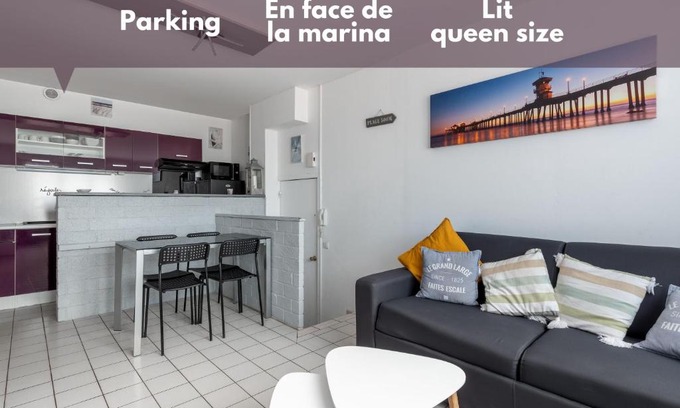Courseulles-sur-Mer Apartment | Appartement dos à la marina - Proche de la plage