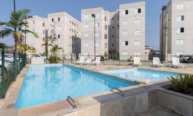 Jardim Mar e Ceu Apartment | Apto c piscina e WiFi na Praia da Enseada -Guarujá