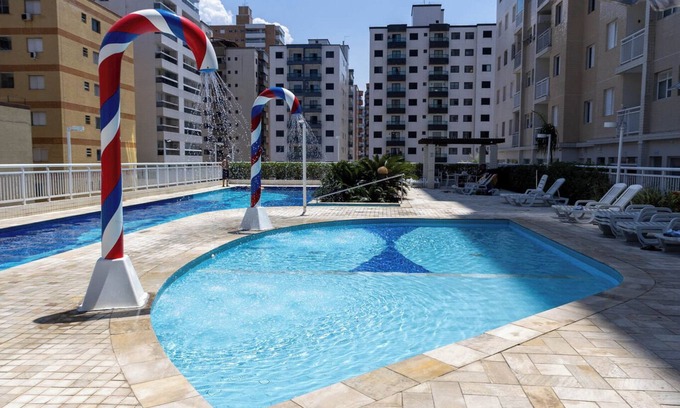 Praia Grande Apartment | Apto confortável a 150m do mar completo com lazer
