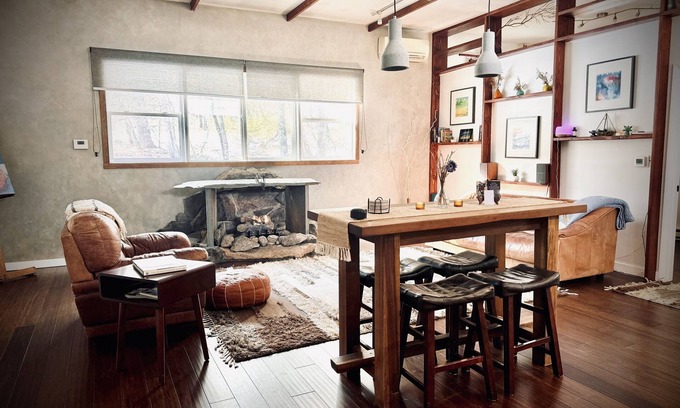 Kerhonkson House | Art Studio Retreat with Sauna Fireplace Forest Views | Dream House in the Gunks