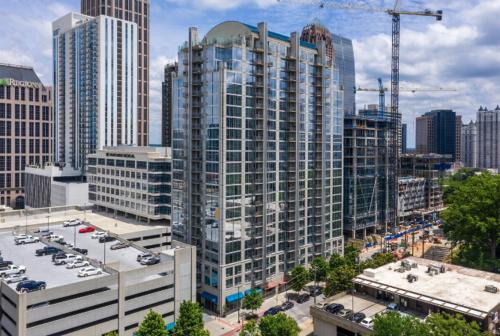 Midtown Apartment | Atlanta Midtown High-Rise Condo With King Bed Free Parking and Balcony With View