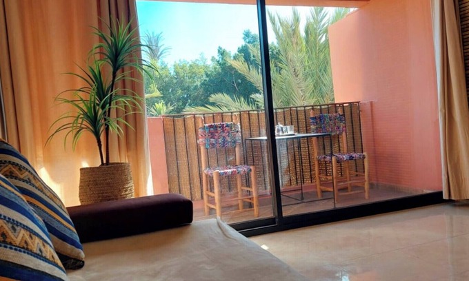 Agadir Apartment | π πββοΈ Beach 500 meters π sunny βοΈ balcony garden view π΄ WiFi SmartTV π₯
