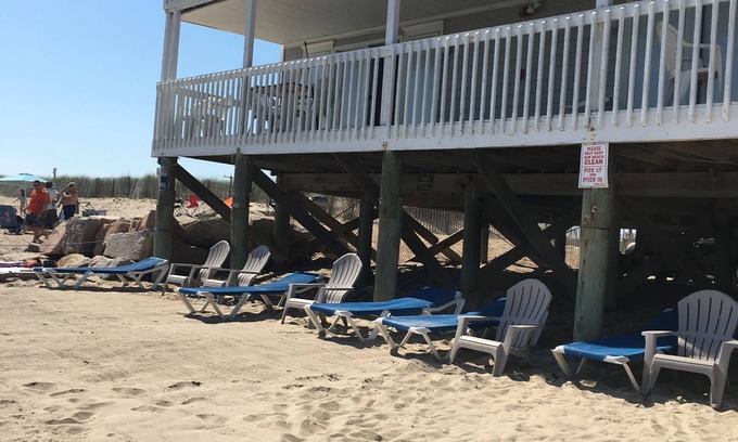 Misquamicut Condo | Beach Front 2 Bedroom 1 Bath Condo with complete kitchen and outdoor barbeque