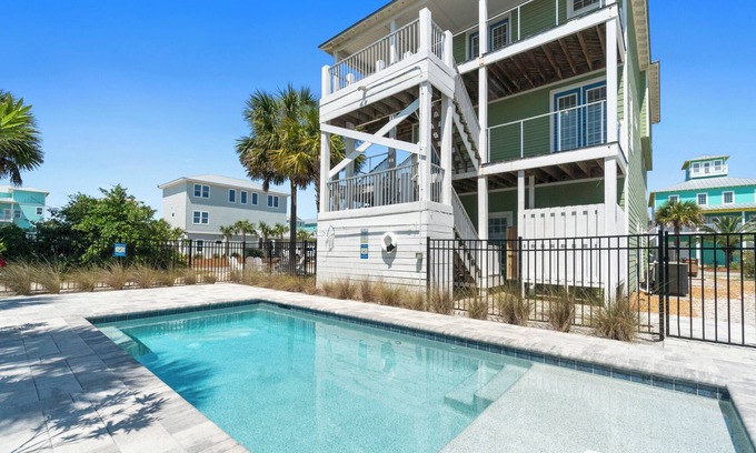 Seagrass House | Beach Home | Sleeps 23 | Pool | Game Room|EV Charger|Beach Gear