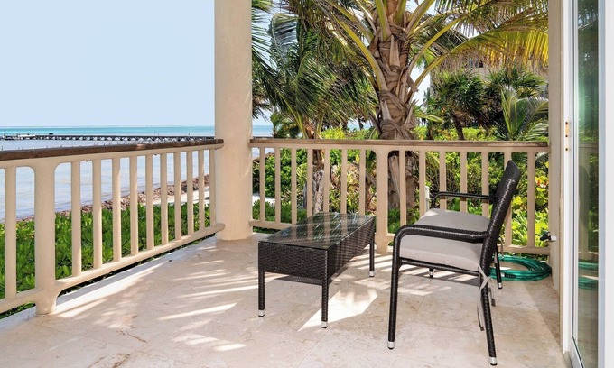 San Pedro Resort | Beachfront Bliss: Stunning Oceanfront 2BR Condo in Ambergris Caye!