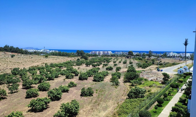 M'diq Apartment | beachfront property with a sea views offers a balcony and free parking.