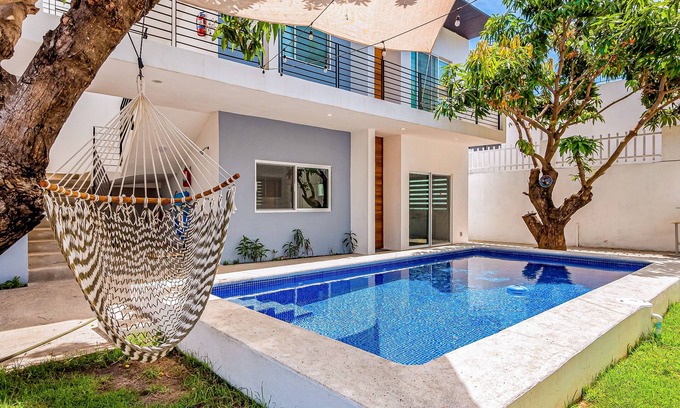 Nuevo Vallarta Apartment | Beautiful condo with shared pool, full kitchen, & private W/D