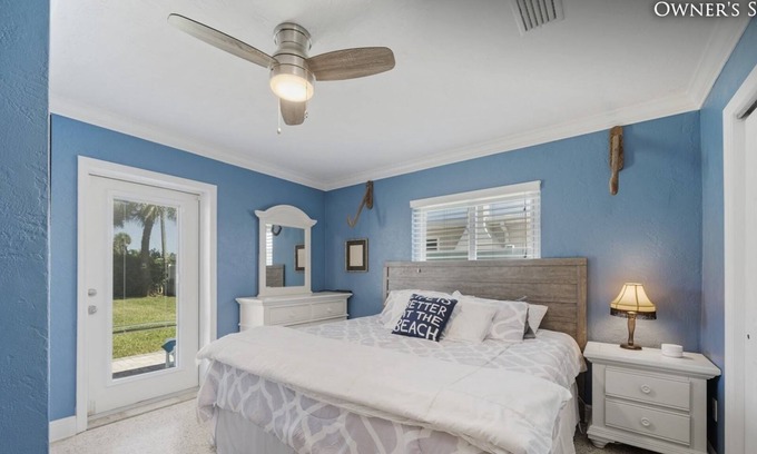 Cocoa Beach House | Beautiful, Private Beach House - 1 Block To The Beach (AC) 3 Bedroom - Sleeps 8