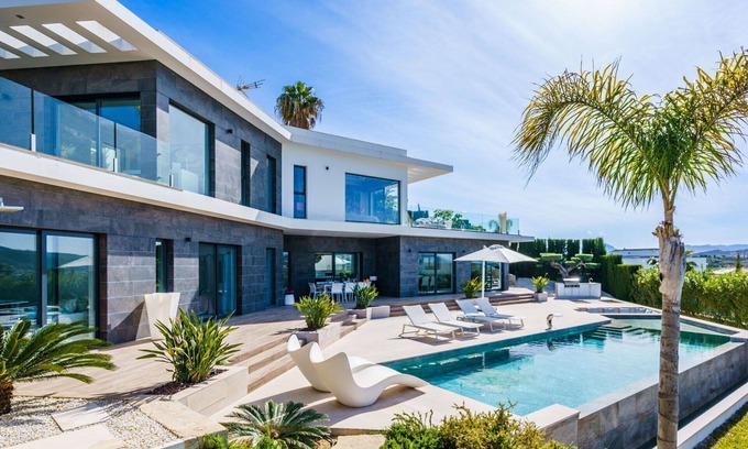 Cansalades Villa | Beautiful private villa for 8 guests with hot tub, private pool, A/C, WIFI, TV and patio