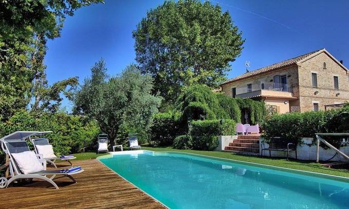 Ostra Villa | Beautiful private villa for 12 guests with A/C, WIFI, private pool, TV, patio and panoramic view