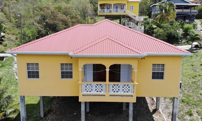 Laborie Villa | Beautiful villa, 4 bdrm, 5 bed, sleeps 8, ocean view & 5 min's from 2 beaches.