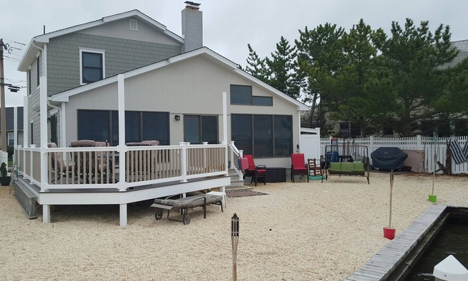 Seaside Heights House | Beautiful Waterfront Escape, on sleepy island close to the action.