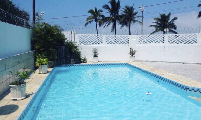 Mongagua House | Beira Mar House with pool and waterfall in Mongaguá with 06 suites