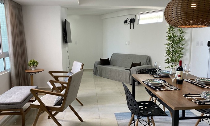 Bessa Apartment | Bela Hospedagem - Foot in the sand, pool and sea view