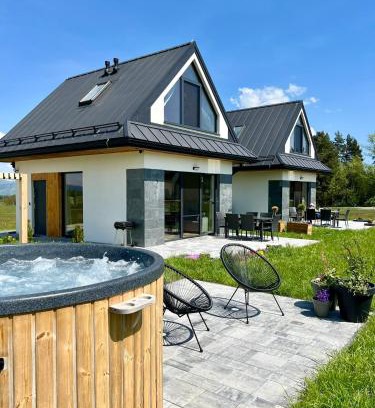 Krempachy Ski Chalet | Białka i Skałka domki z jacuzzi i widokiem na góry - jacuzzi and mountain view