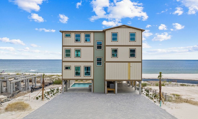 Mexico Beach House | Bird's Nest: Luxury 8 Bedroom New Build- Beachfront, Priv. Pool, Pet Friendly!