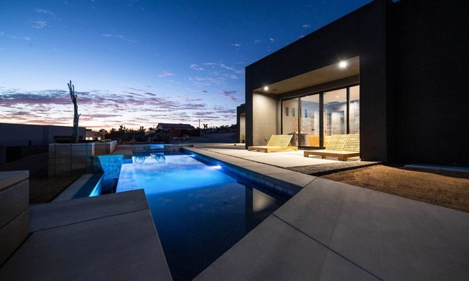 Joshua Tree House | Black Casita by Fieldtrip - Bold Villa w Pool + Spa
