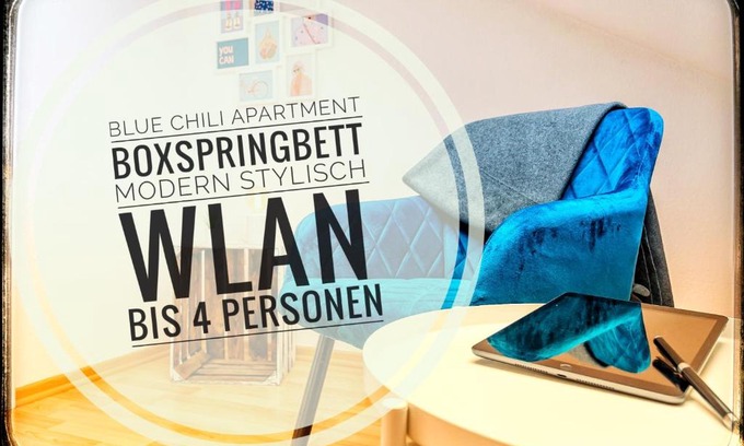 Reudnitz-Thonberg Apartment | Blue Chili 99 - Großzügiges Loft WLAN Boxspringbett bis 4 Pers