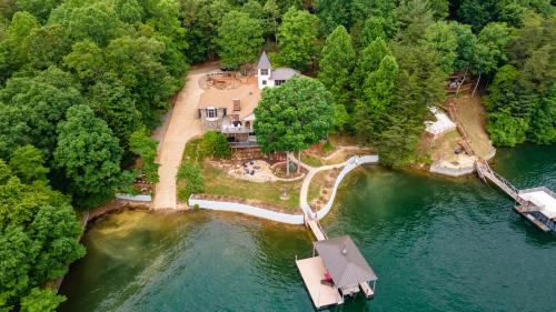 Necowa Cove House | Blue Ridge Lakeside Chateau Lakefront 6000 SQ FT - Private Dock, Hot Tub, Fire Pit, Game Rooms, Exercise Room, Lake Blue Ridge -