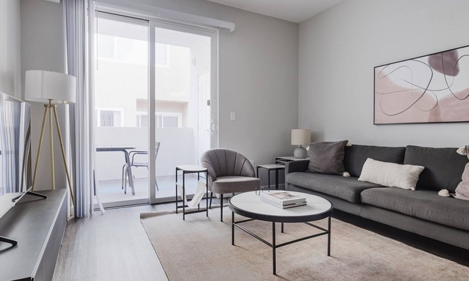 NoHo Arts District Apartment | Blueground | NoHo, pool & BBQ, near NoHo Arts