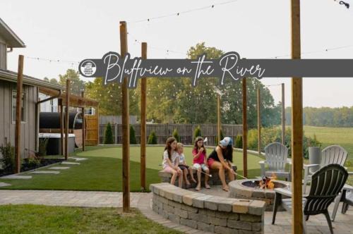 Berrien Springs House | Bluffview on the River with a hot tub sauna pool table and more
