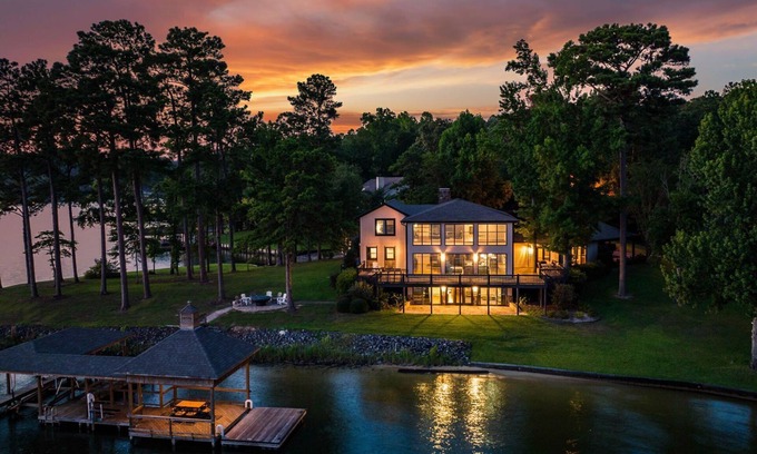 Shady Bay House | Breathtaking Lakefront Oasis: Arcade, Beach with Private Dock, Families/Events