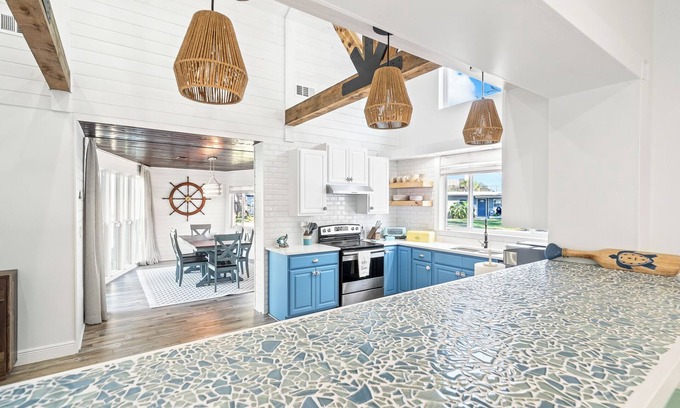 Cocoa Isles House | Breezy Waterfront Pool House Steps from the Beach!