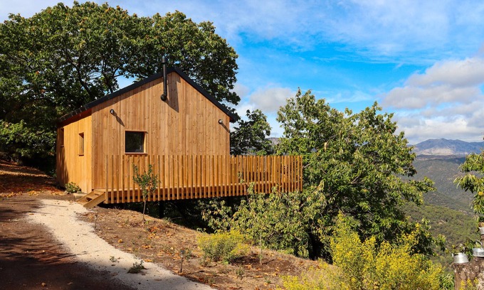 Jubrique Cabin | Cabin 'Mirlo Blanco' with Mountain View, Shared Pool and Private Terrace