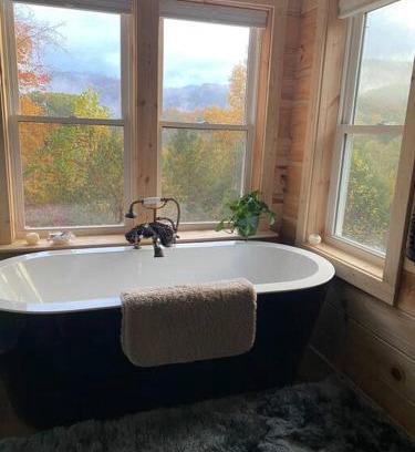 Hot Springs House | Cabin with a view in Hot Springs—walk to AT