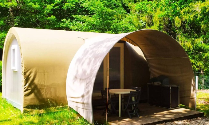 Saint-Gerons House | Camping Les Rives du lac Cantalès * - Coco Sweet canvas bungalow (without sanitary facilities) 4 people