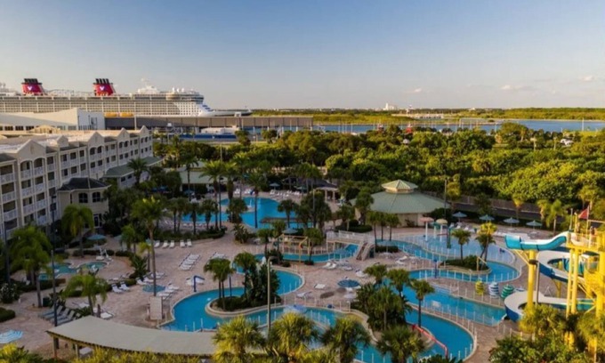 Port Canaveral Villa | Cape Canaveral Beach Resort 2 bedroom, 2 bath with pools, waterslides and beach!