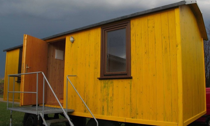 Buchberg Cabin | Caravan 2 left, 1 room with 2 beds - Caravans in Wangeliner garden with summer kitchen - use