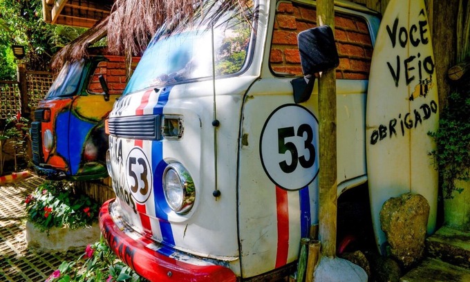 Praia de Santiago Apartment | Casa Caiçara Veio do Rio - Quarto Kombi 02