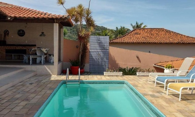 Iguabinha House | Casa com piscina com linda vista panorâmica