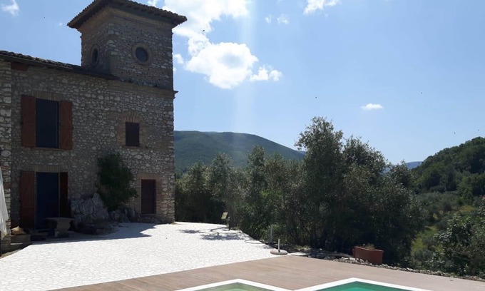 Casperia House | Casperia: Unique medieval stone-house with character & panoramic garden just 45-min drive from Rome