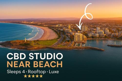 Wollongong CBD Apartment | CBD Studio - Sleeps 4 - Rooftop Courtyard - Views