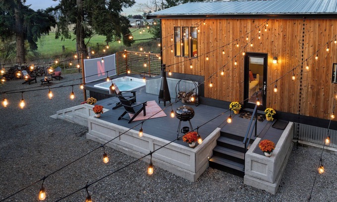 River Road Cabin | Cedar & Sage Hideaway with Hot Tub, Cinema & Fire Pit